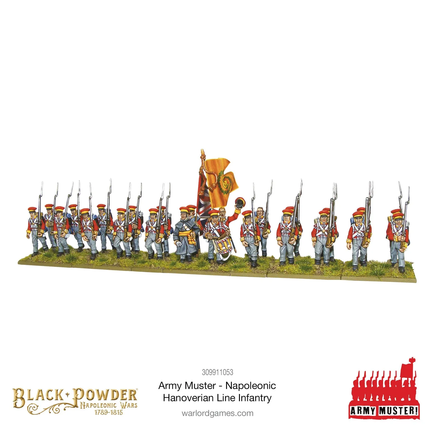 Black Powder Army Muster Hanoverian Line Infantry brigade plastique