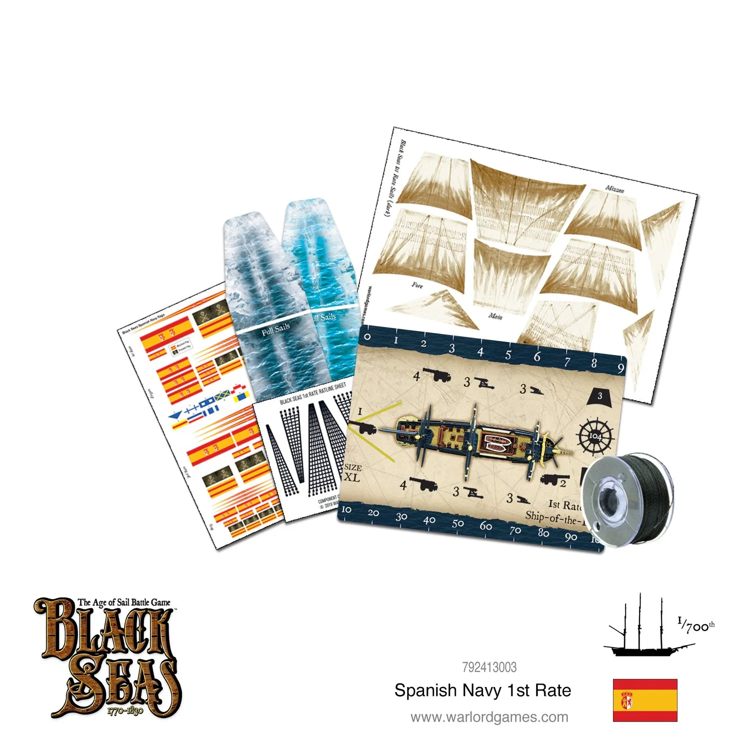 Warlord Games Black Seas Spanish Navy 1st Rate bateau