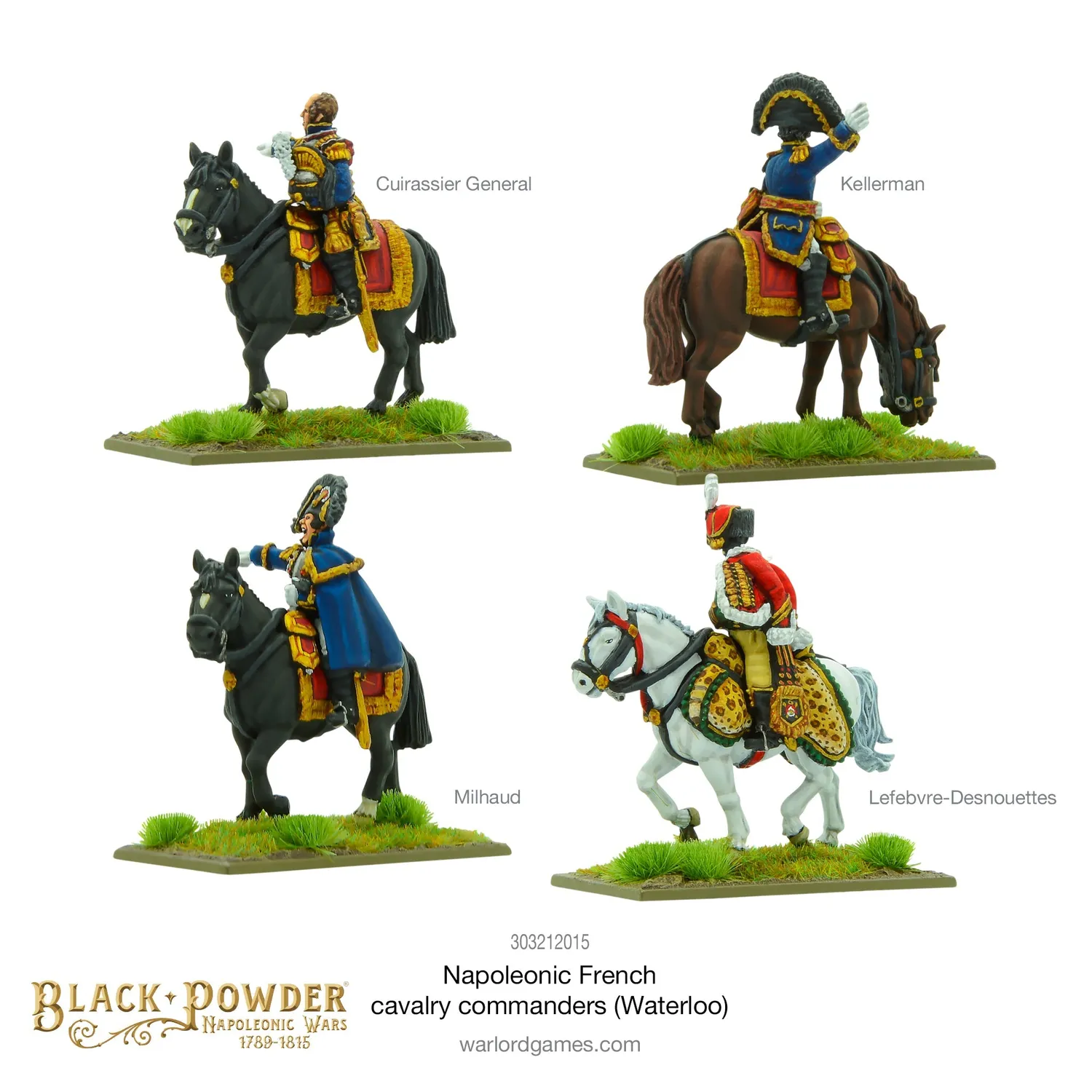 Bolt Action Black Powder Napoleonic French cavalry commanders Waterloo figurines résine 28 mm