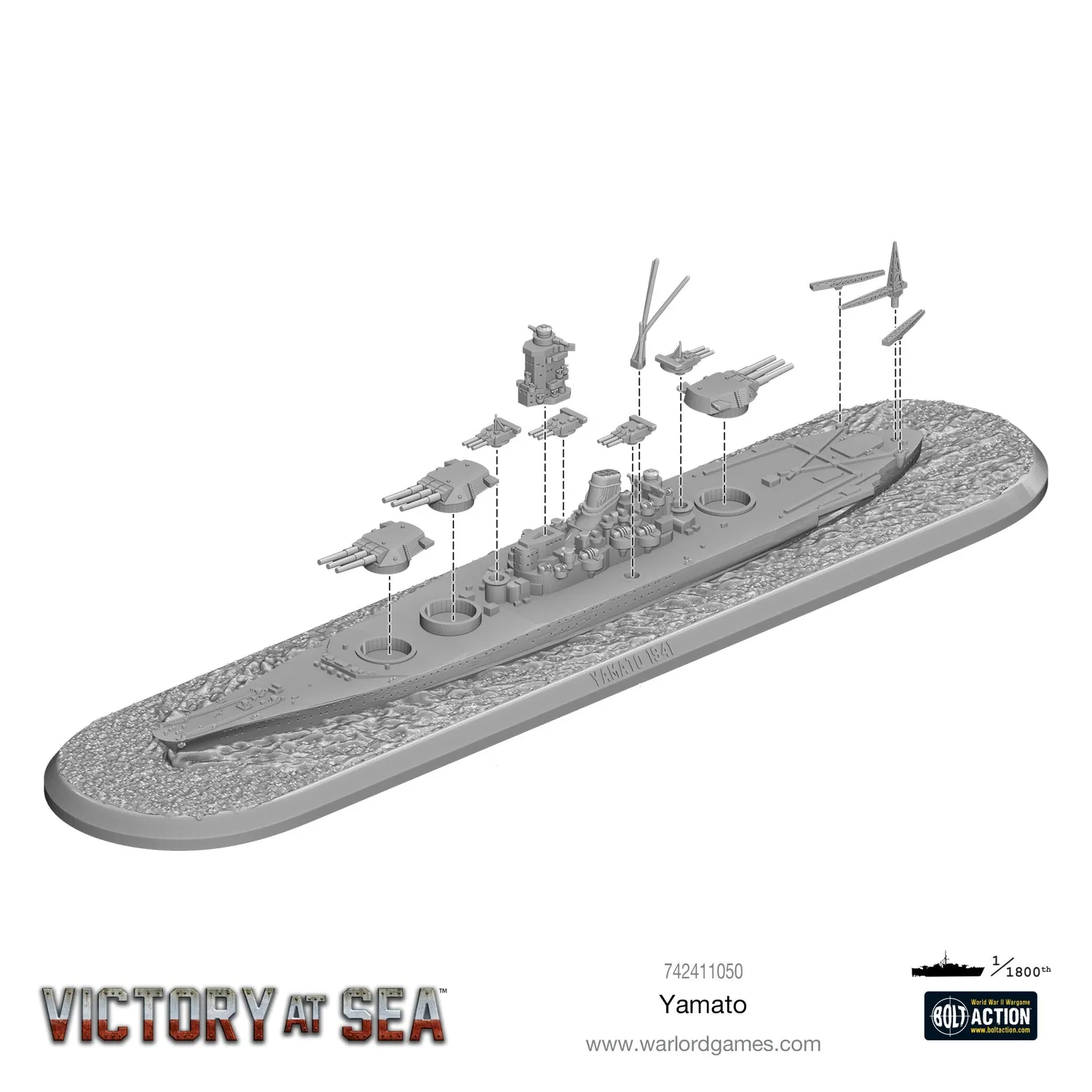 Victory at Sea Yamato cuirassé résine japonais