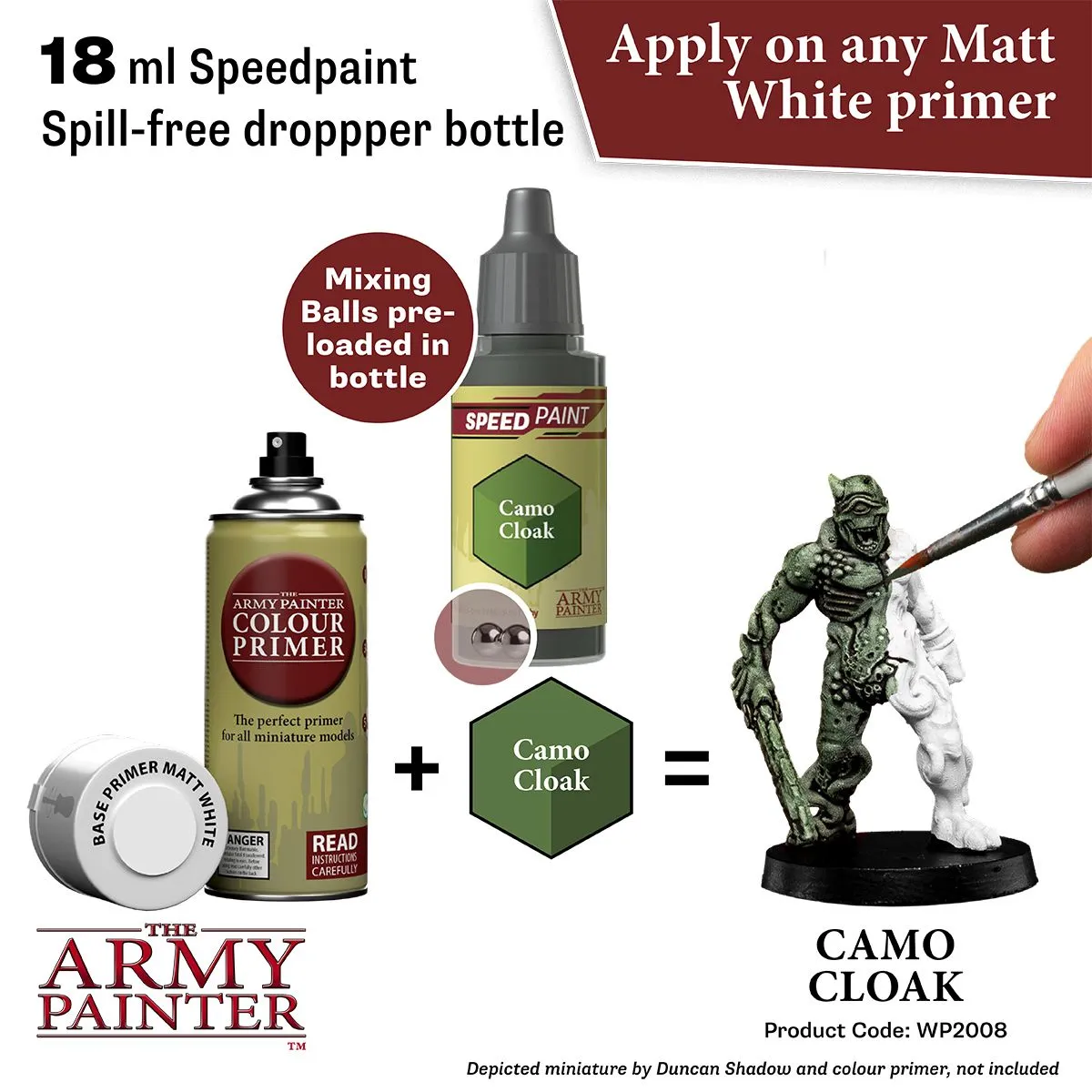 The Army Painter Speedpaint Camo Cloak peinture camouflage 18 ml