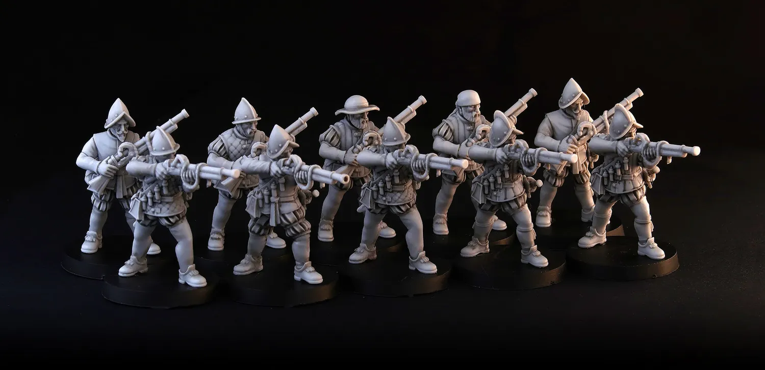 Brother Vinni Spanish Hand Gunners figurines 28mm lot 10