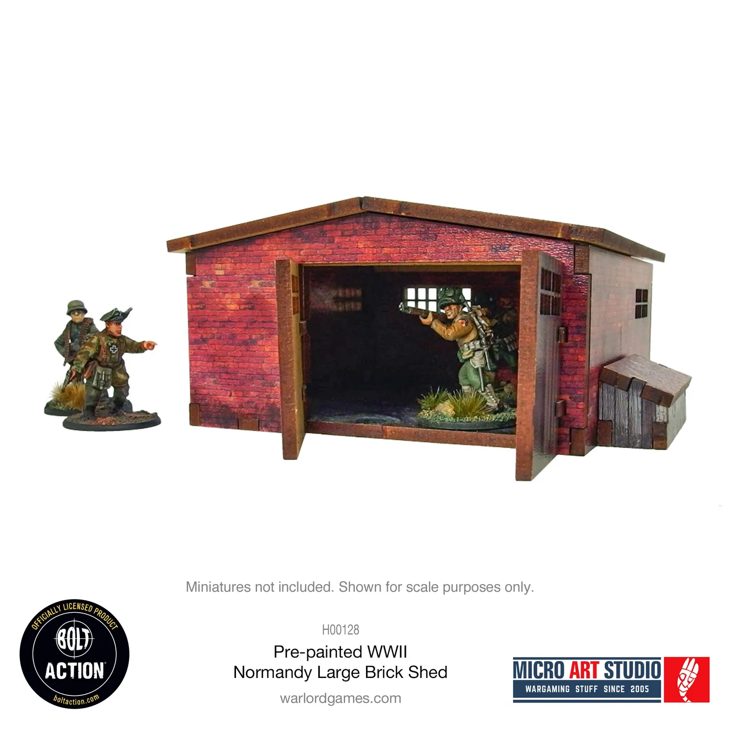 Bolt Action Normandy Large Brick Shed décor prépeint brique