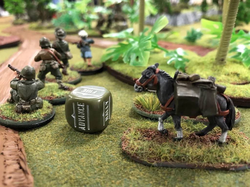 Bolt Action Order Dice Jet Black dés d'ordre 12 noir vert