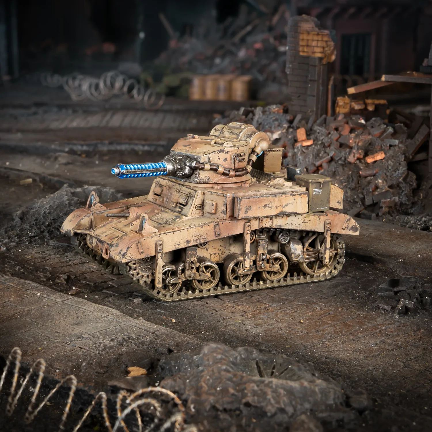 Bolt Action Konflikt '47 M5A2(T) Stuart Light Tank char Tesla en résine et plastique
