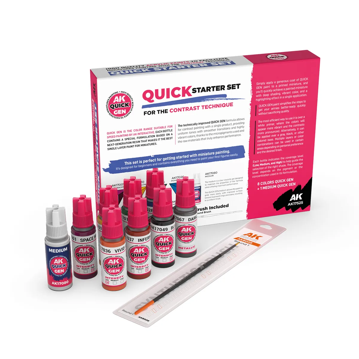 AK Interactive Quick Gen set démarrage Contrast 8 couleurs