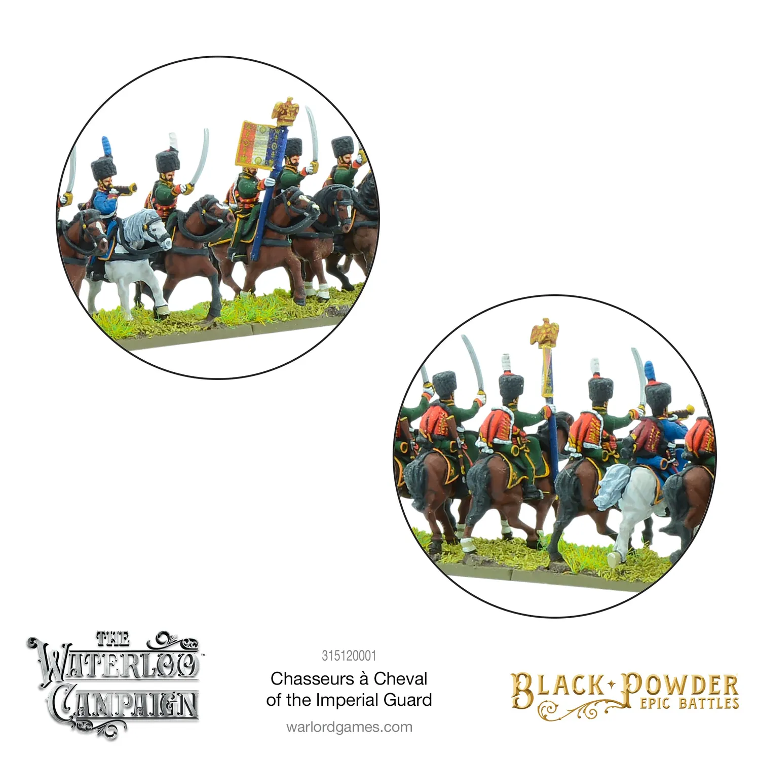 Black Powder Epic Battles Waterloo French Chasseurs à Cheval figurines