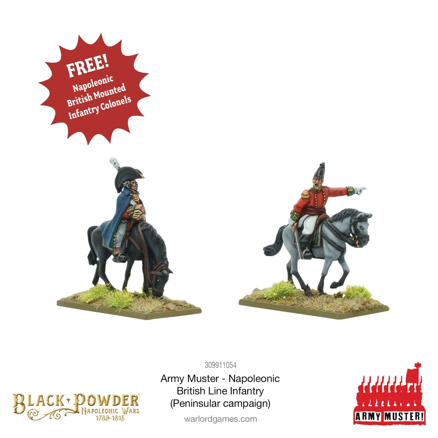 Black Powder Army Muster infanterie britannique 72 figs