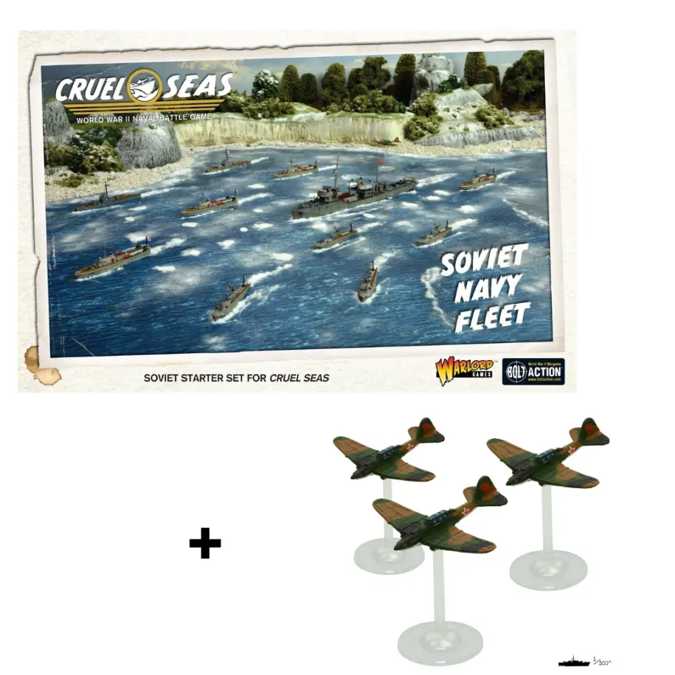 Cruel Seas Soviet Navy Fleet + Aircraft Deal flotte navale starter set