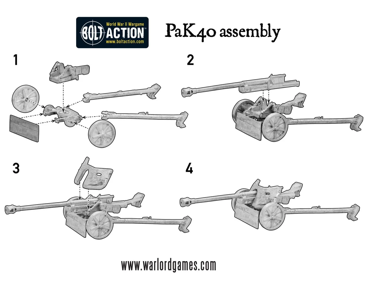 Bolt Action Winter Fallschirmjäger Pak 40 canon antichar hiver