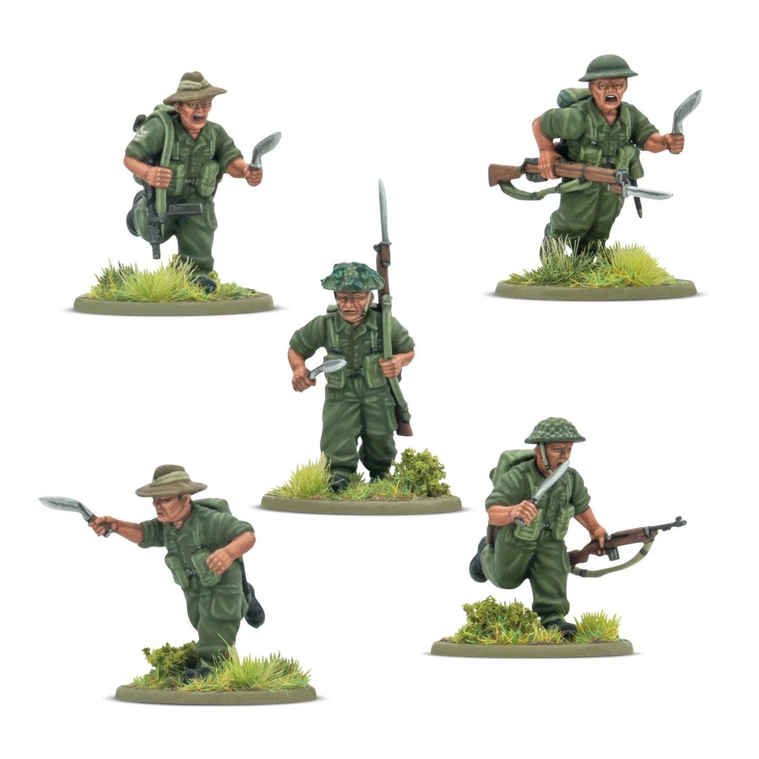 Bolt Action Ayo Gorkhali! Starter Army figurines Gurkha plastique