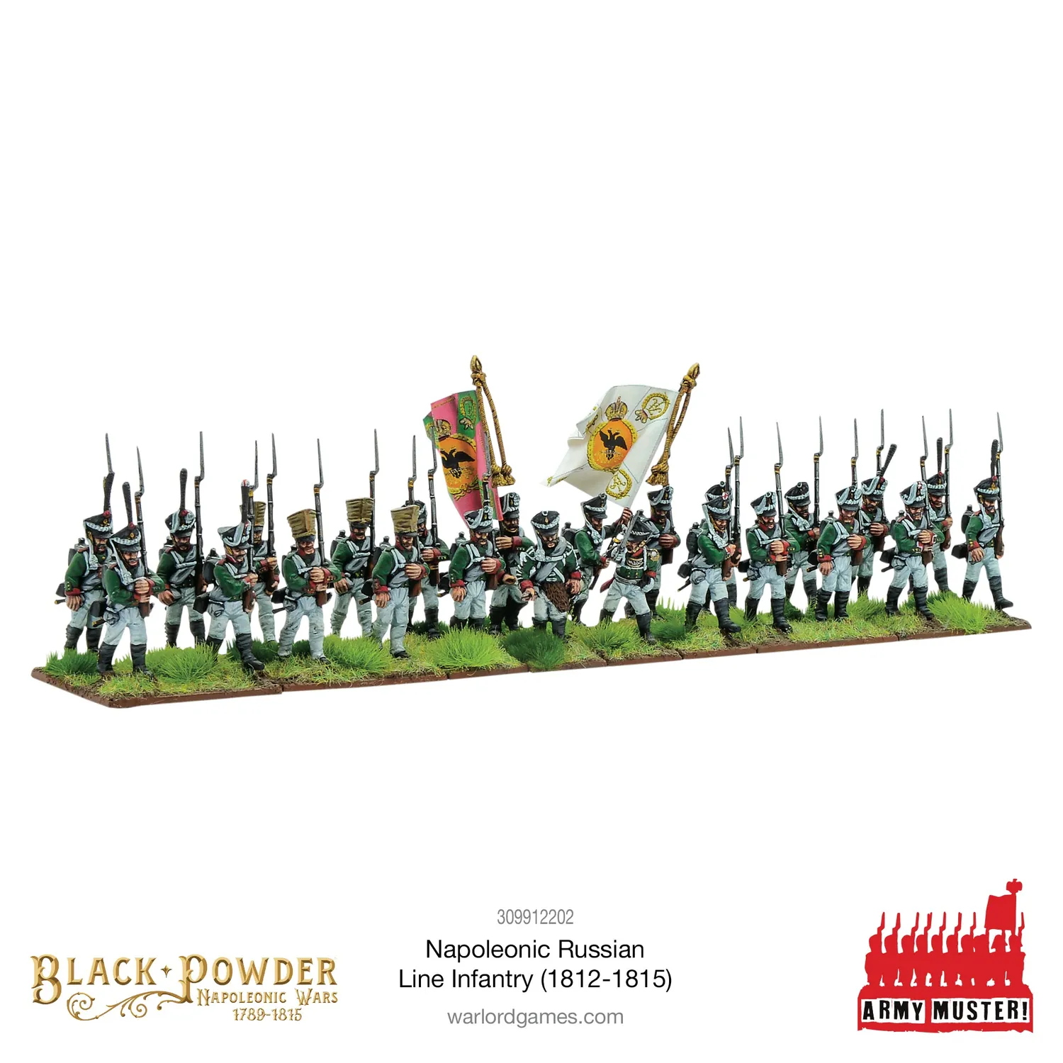 Bolt Action Black Powder Army Muster Napoleonic Russian Line Infantry 1812-1815 infanterie