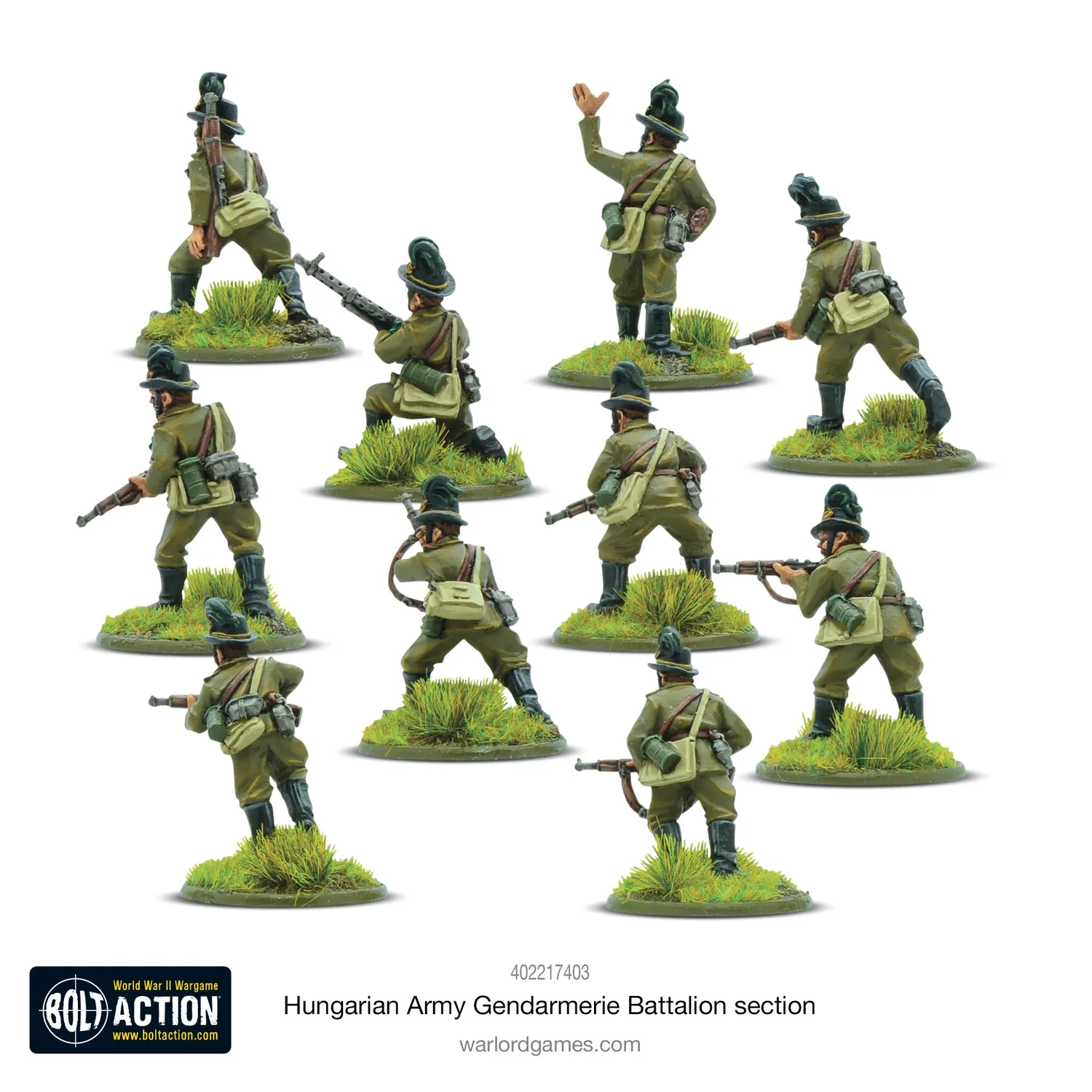 Bolt Action Hungarian Army Gendarmerie Battalion Section figurines métal