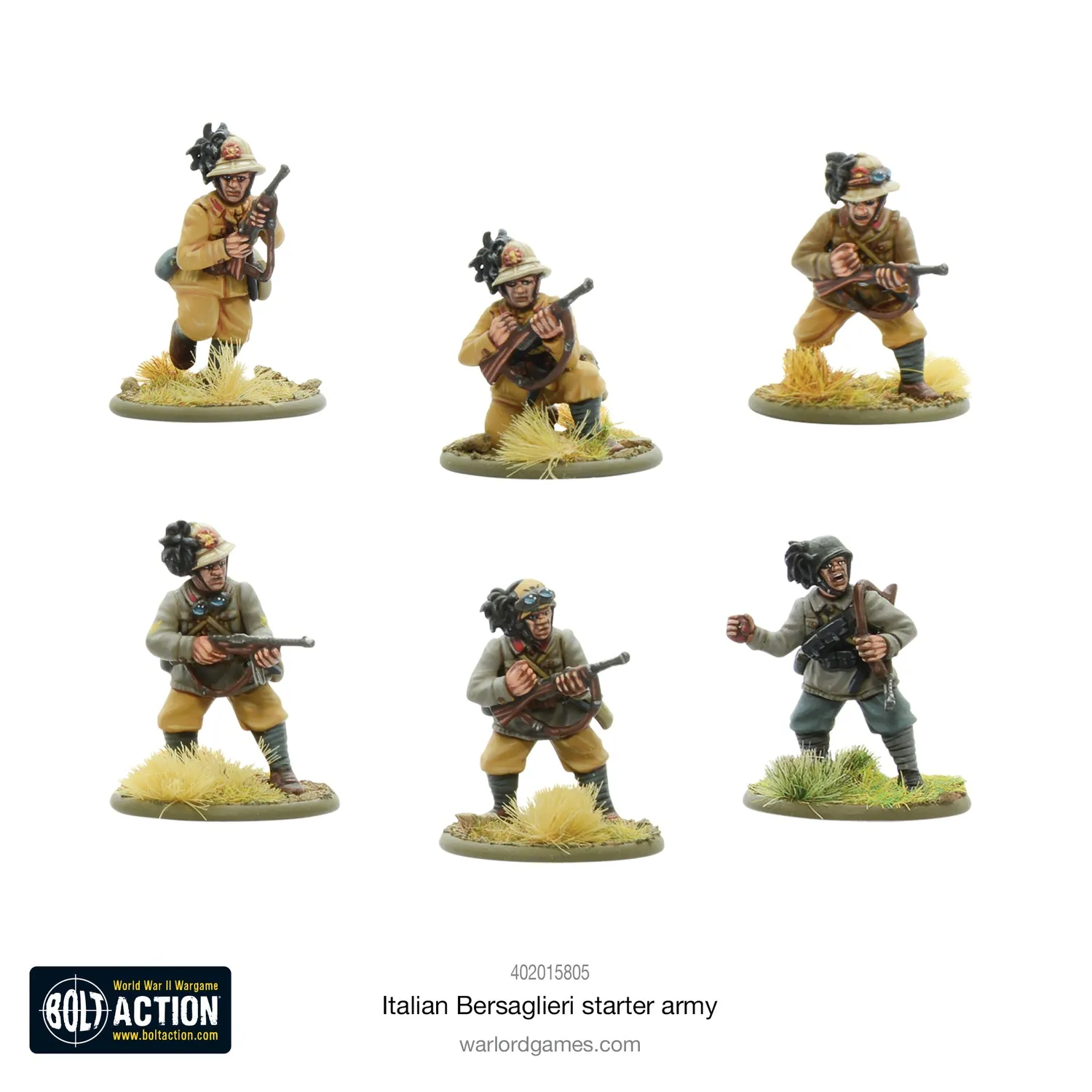 Bolt Action Italian Bersaglieri Starter Army figurines 28mm