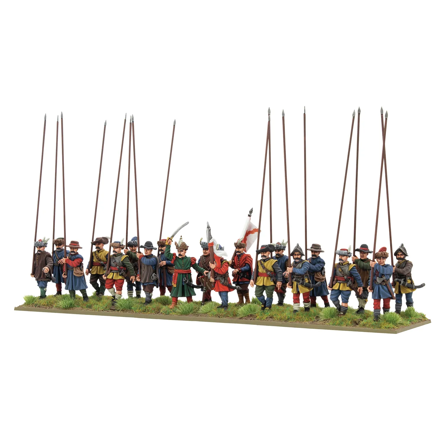 Bolt Action Pike & Shotte Polish-Lithuanian mercenary pikemen regiment figurines