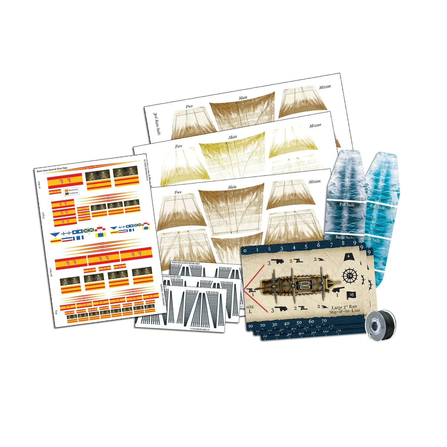 Bolt Action Black Seas Spanish 3rd Rates Named Ships Pack 3 navires