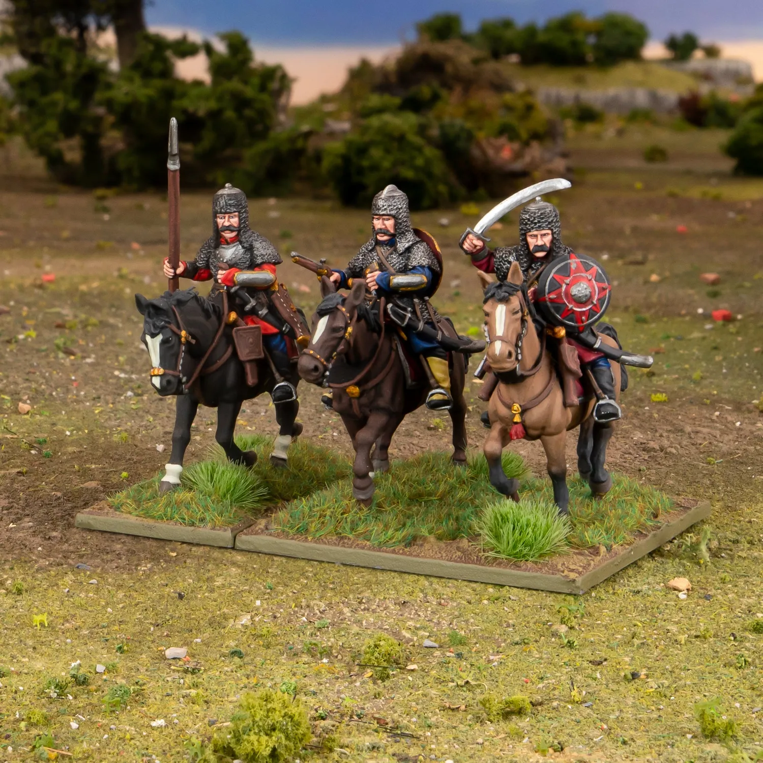 Bolt Action Pike & Shotte Pancerni Heavy Cavalry A figurines métal x3