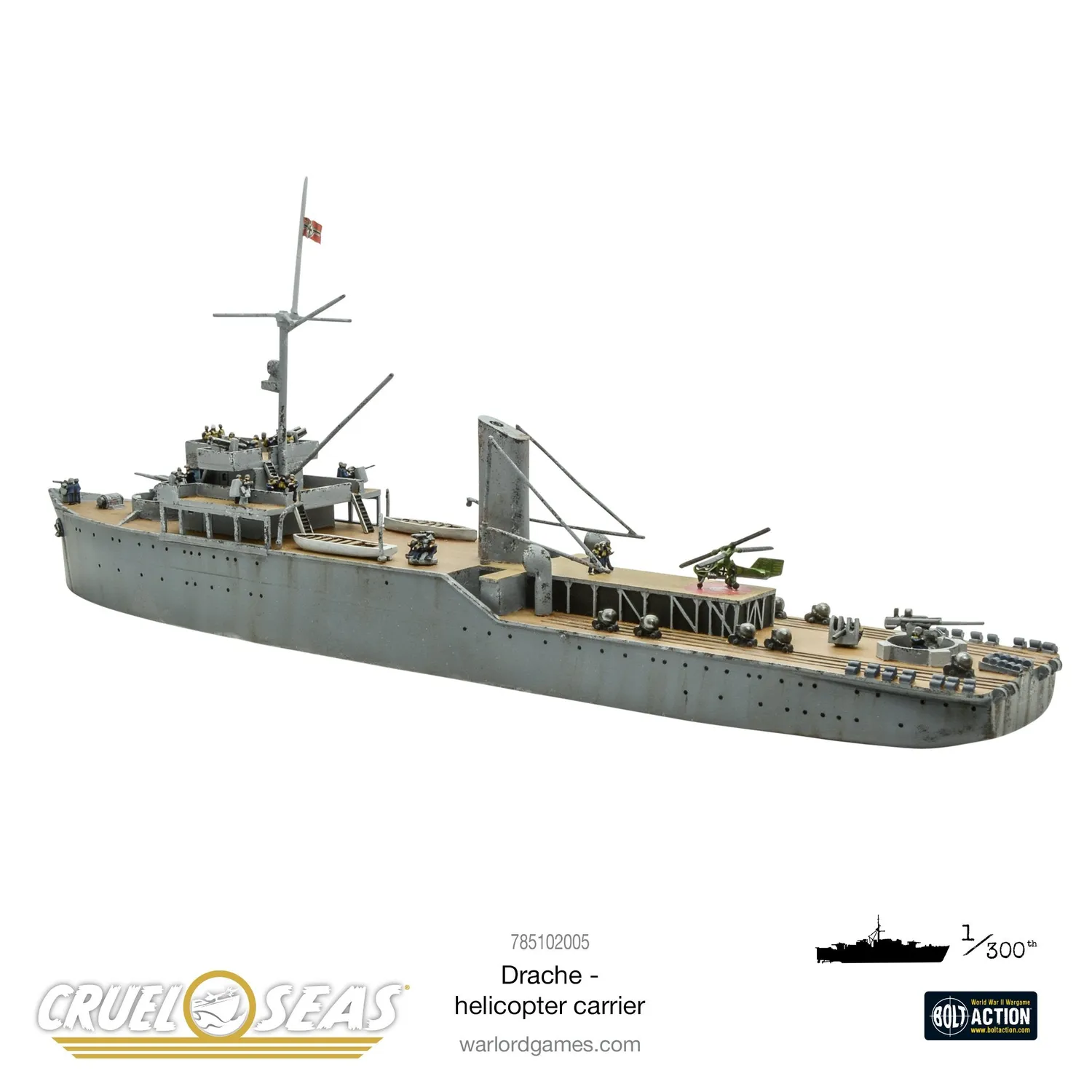 Bolt Action Cruel Seas Drache porte-hélicoptères résine