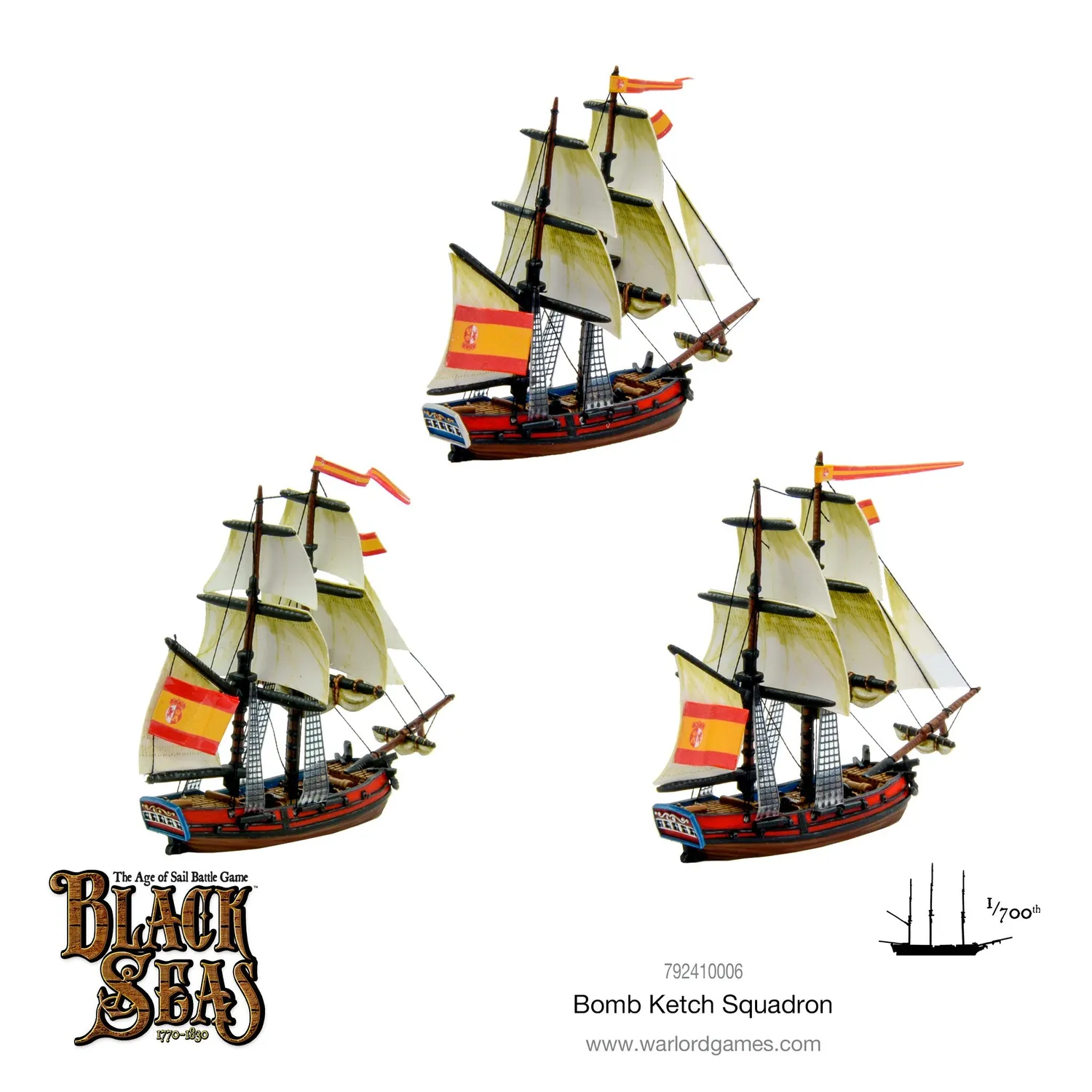 Black Seas Bomb Ketch Squadron navires résine métal