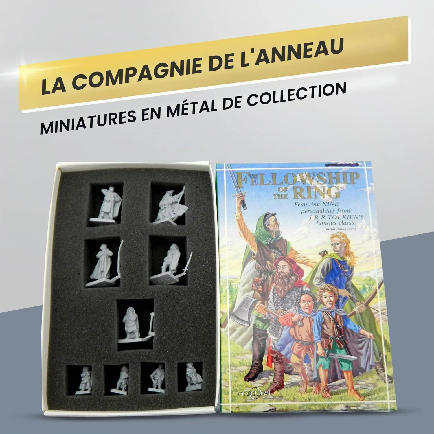 Prince August Fellowship of the Ring MB689 figurines métal lot de 9