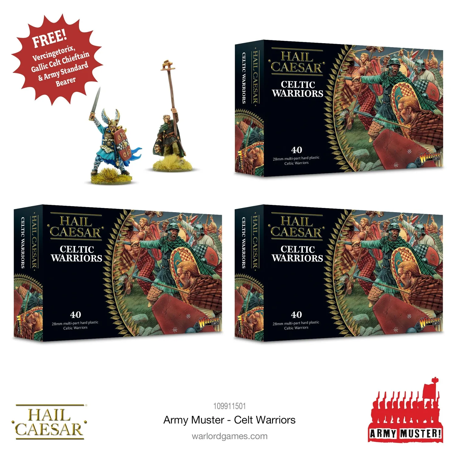 Bolt Action Army Muster Celt Warriors coffret figurines Celtes