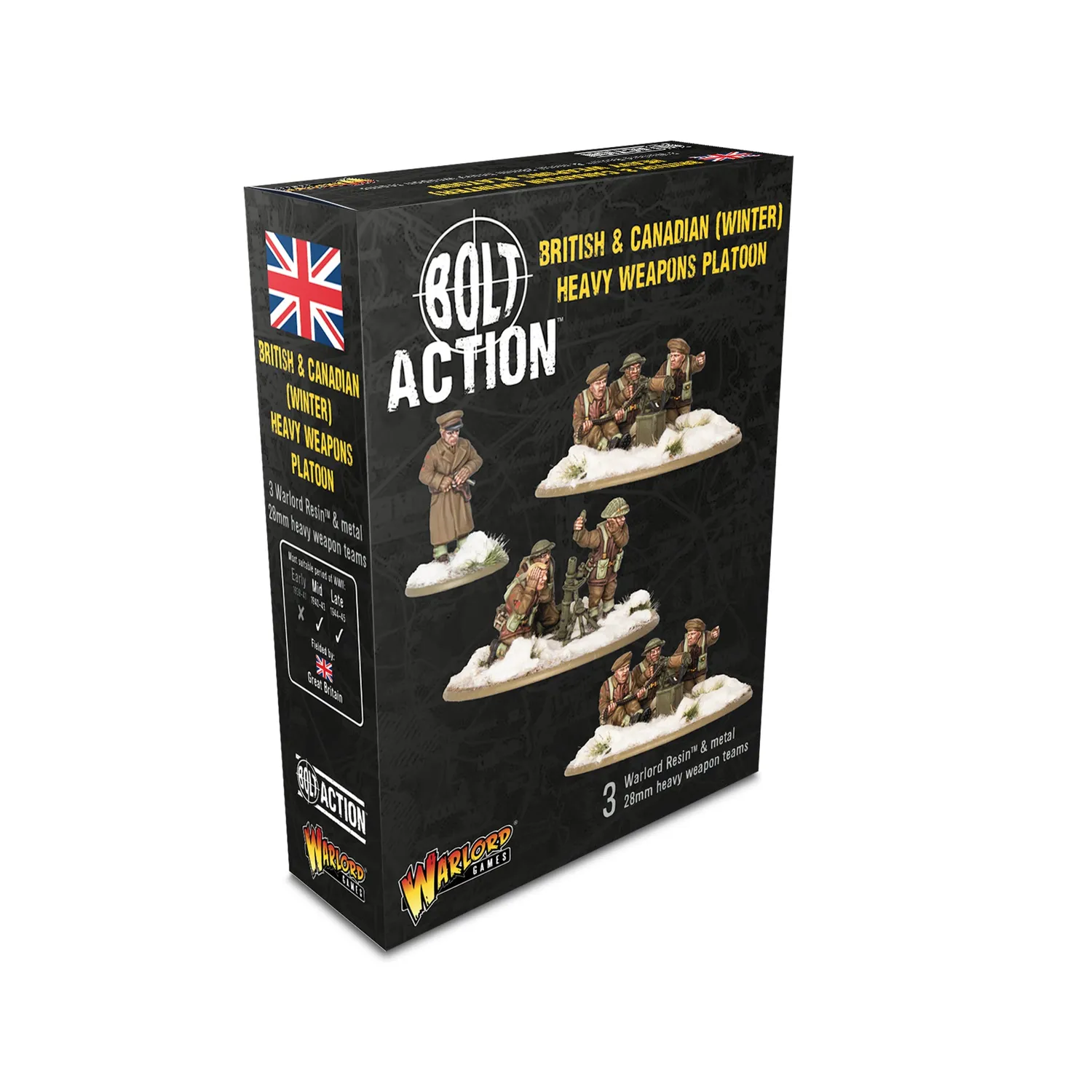 Bolt Action British & Canadian Infantry (Winter) Heavy Weapons Platoon figurines hiver