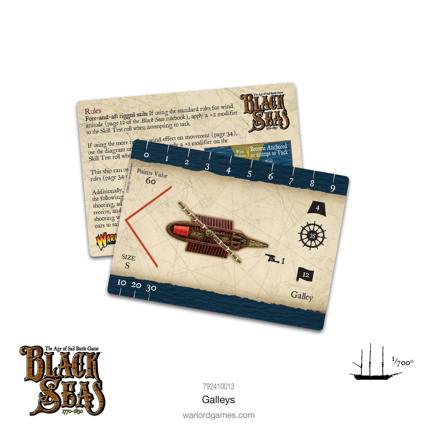 Bolt Action Black Seas Galleys navires figurines résine métal