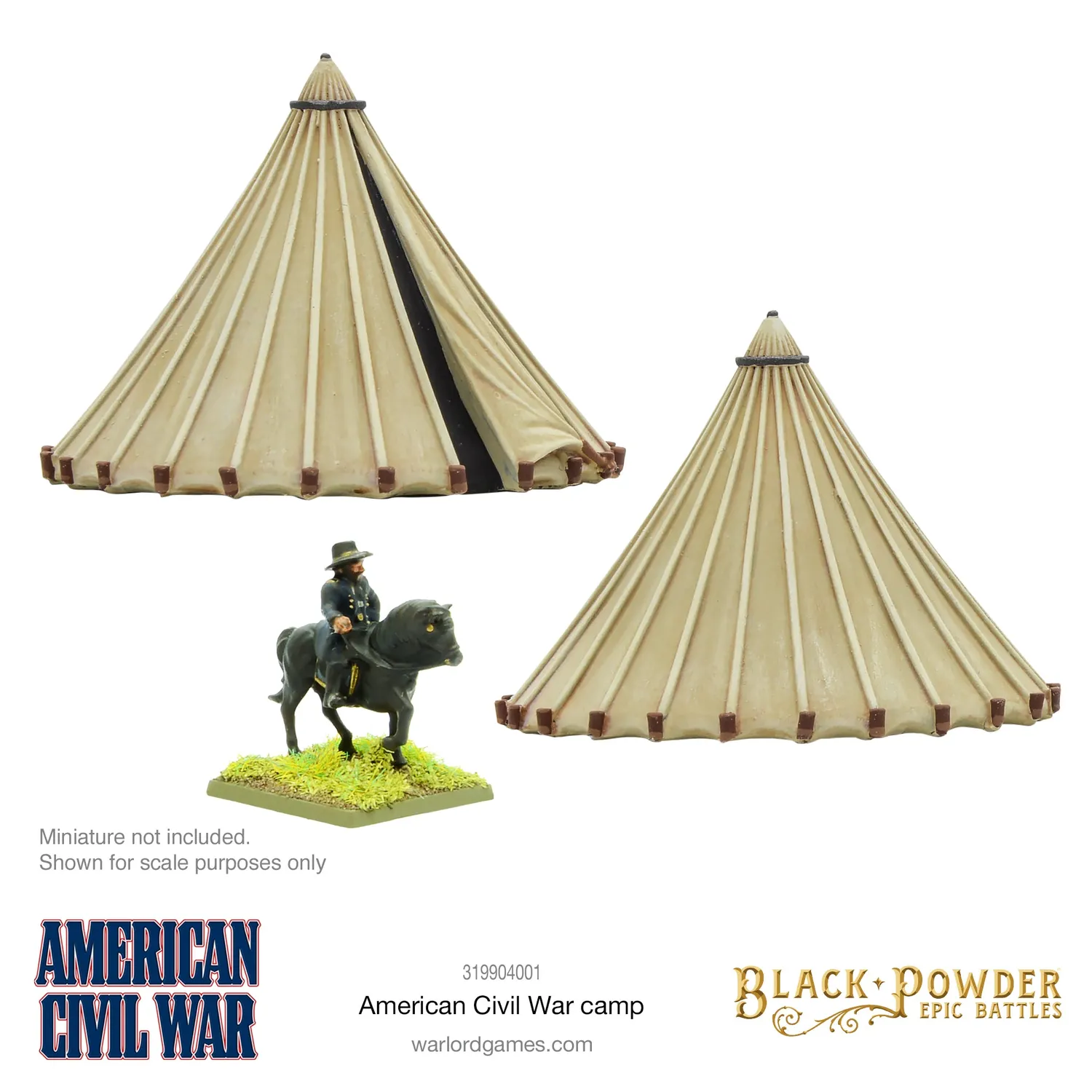 Black Powder Epic Battles camp guerre de Sécession résine