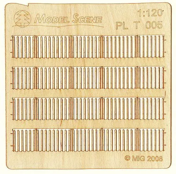 Albion Picket fence – medium plank clôture de diorama 2 pièces