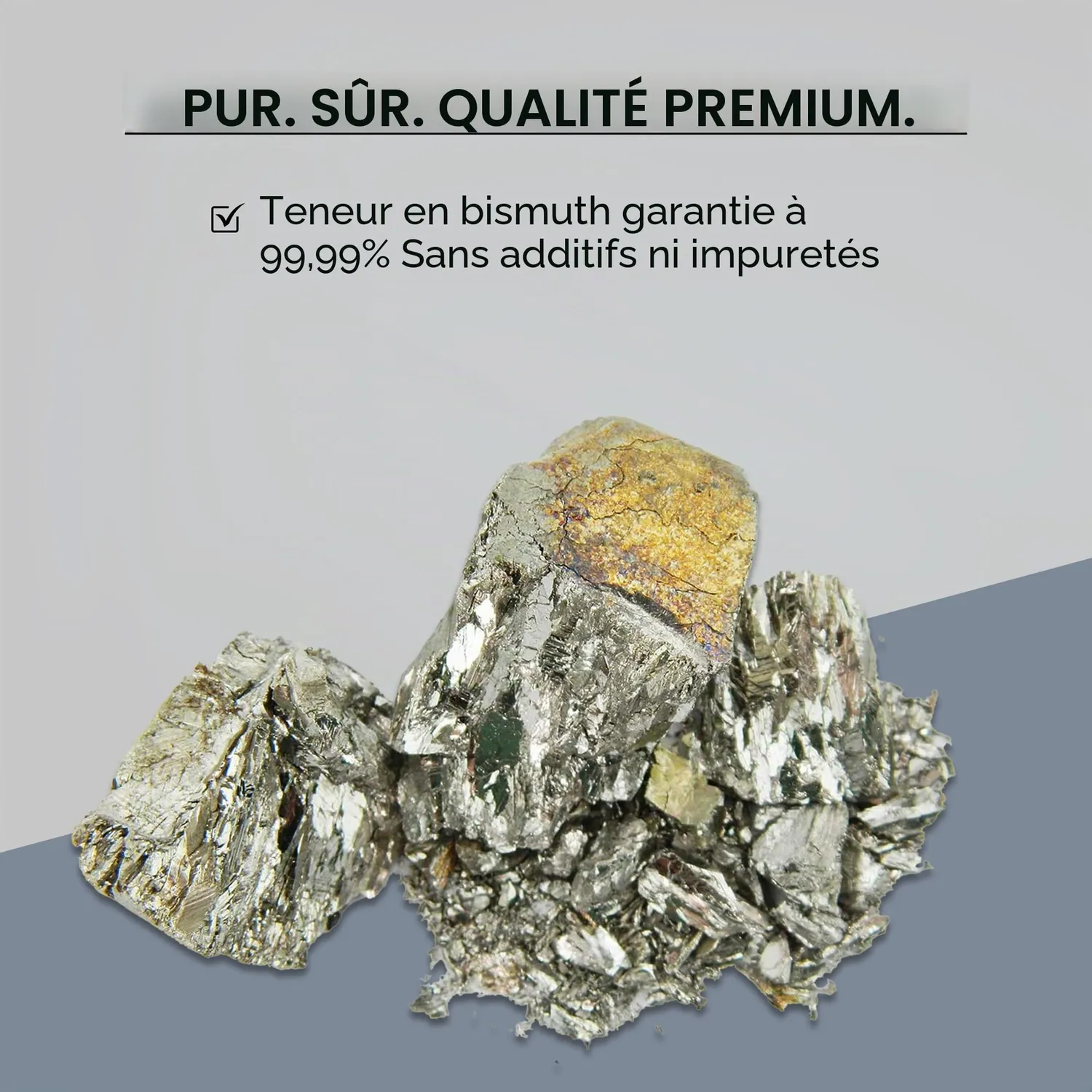 Prince August bismuth pur cristaux 500 g à fondre
