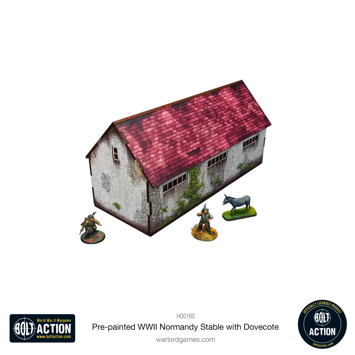 Bolt Action WWII Normandy Stable with Dovecote décor prépeint 28-30 mm