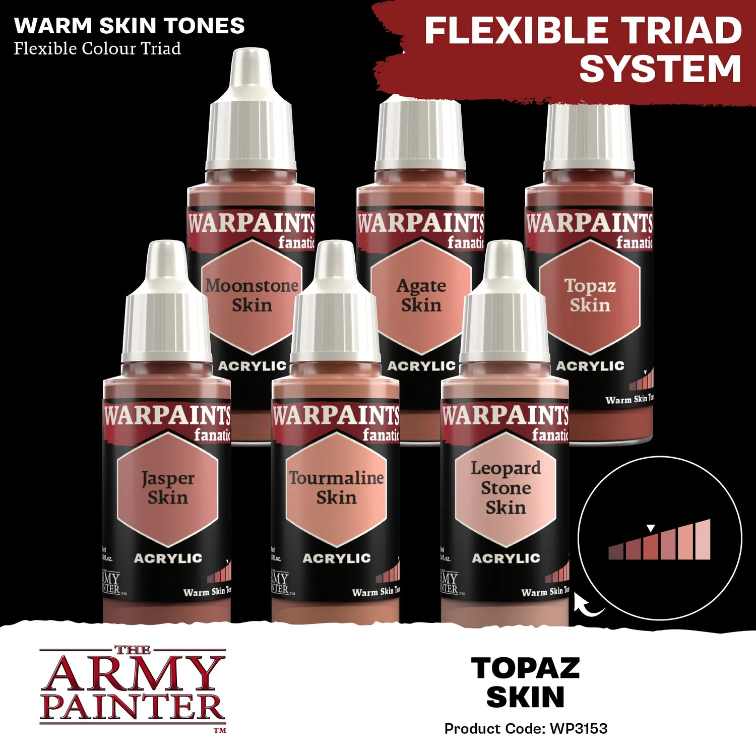 Bolt Action Warpaints Fanatic Topaz Skin peinture acrylique 18 ml chair