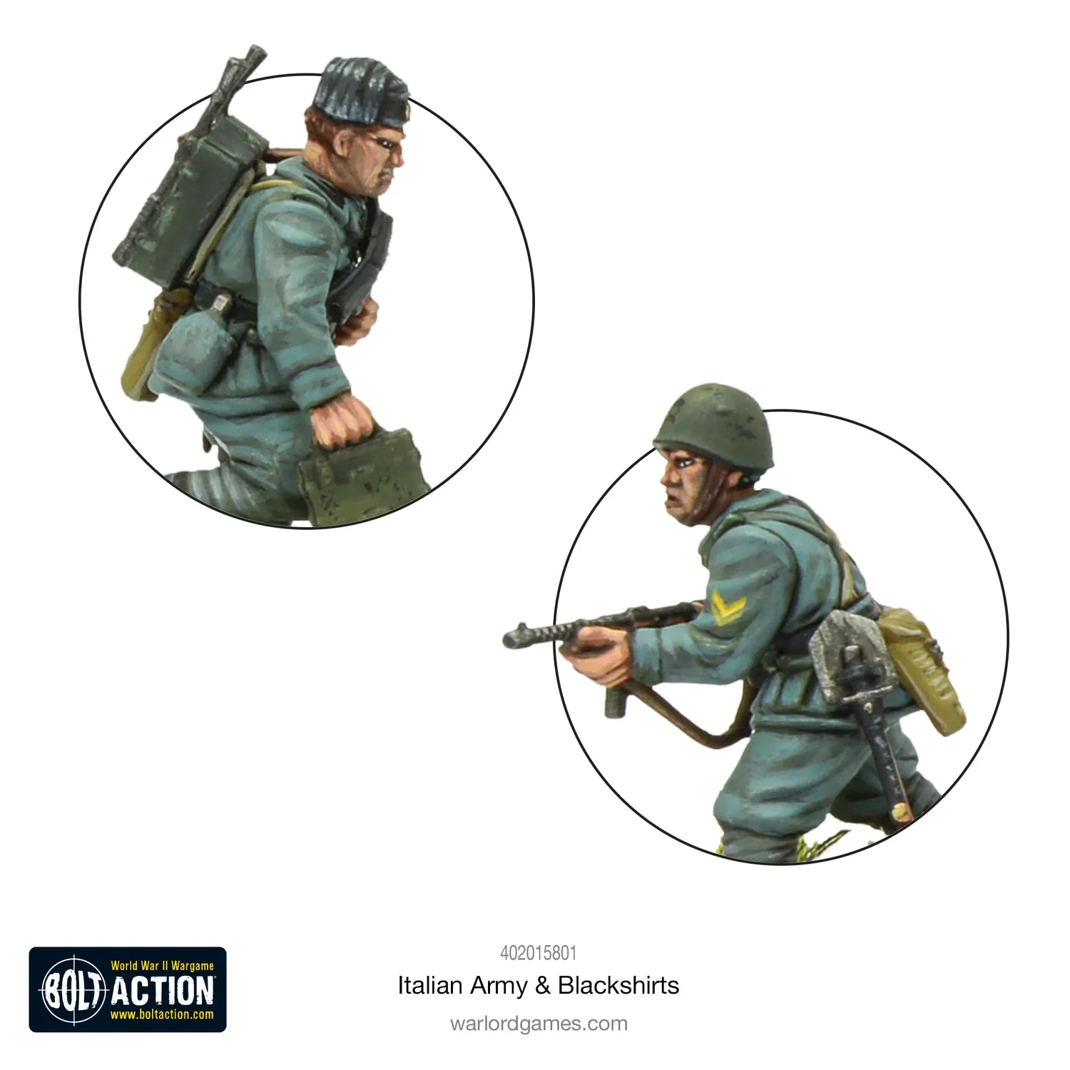 Bolt Action Italian Army & Blackshirts figurines plastique