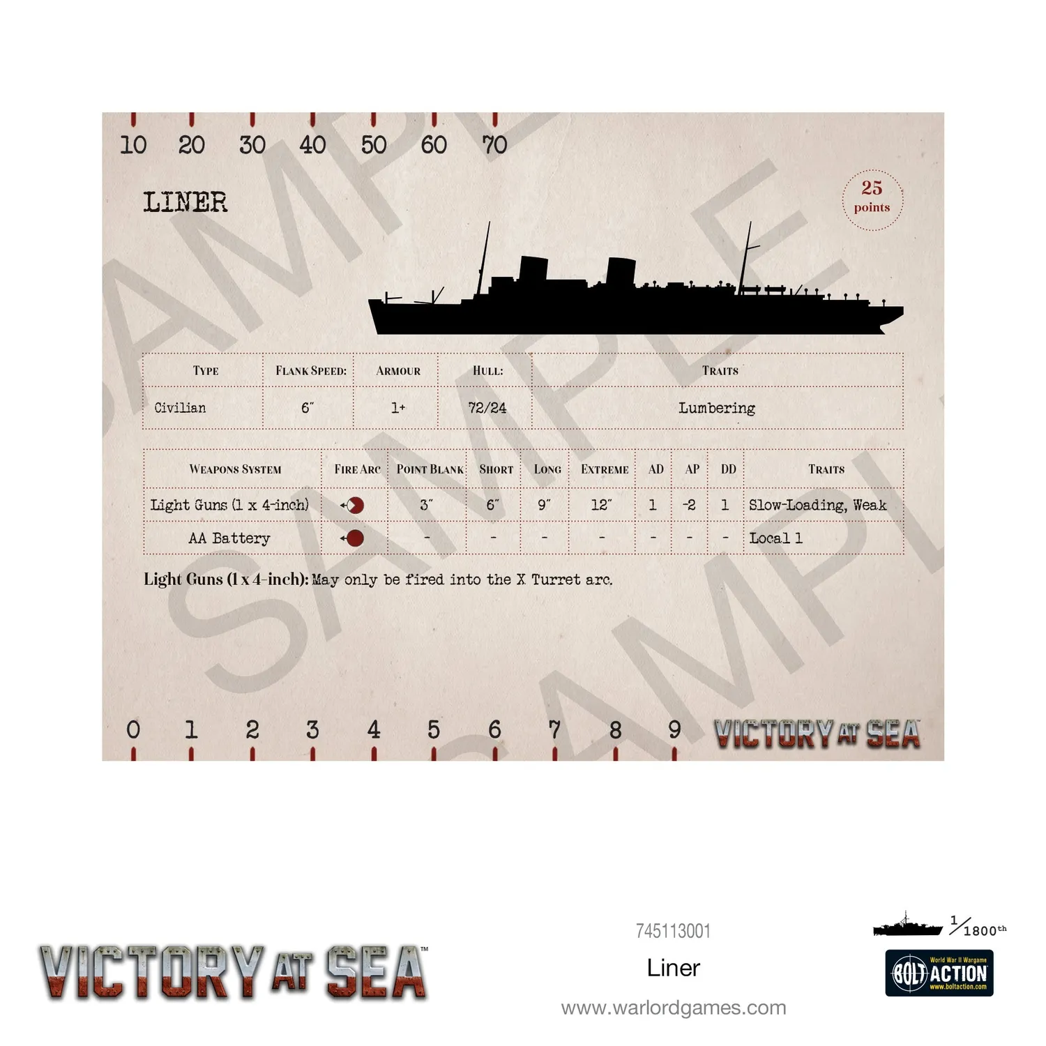 Victory at Sea Liner navire résine et métal