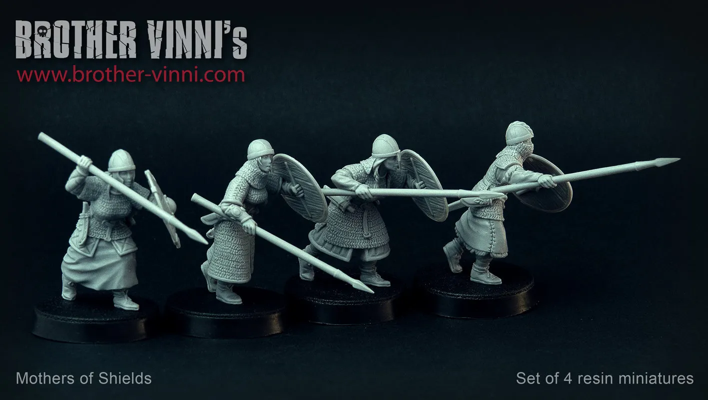 Brother Vinni Female Viking Warriors figurine résine 28mm lot de 4