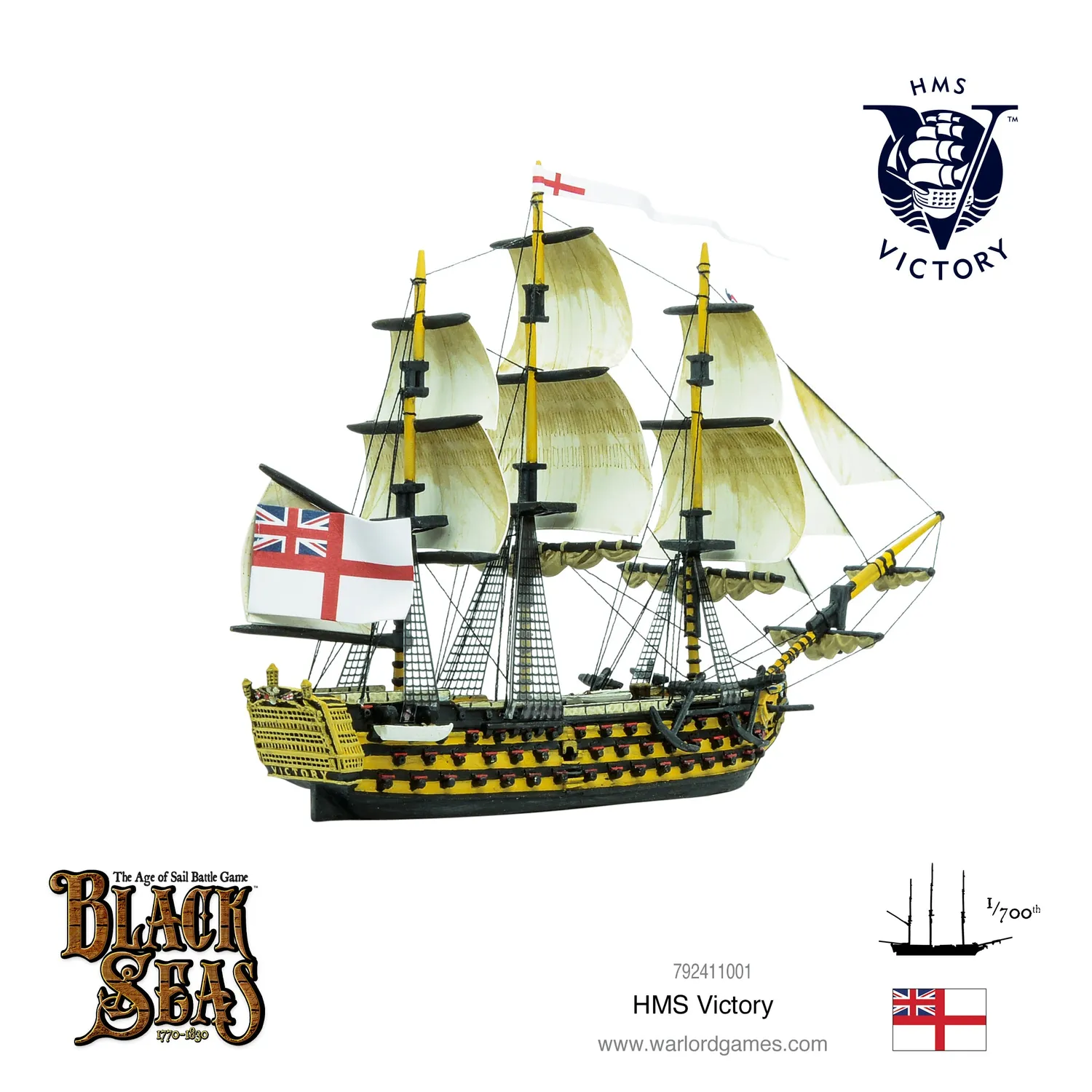 Bolt Action Black Seas HMS Victory maquette navale résine métal