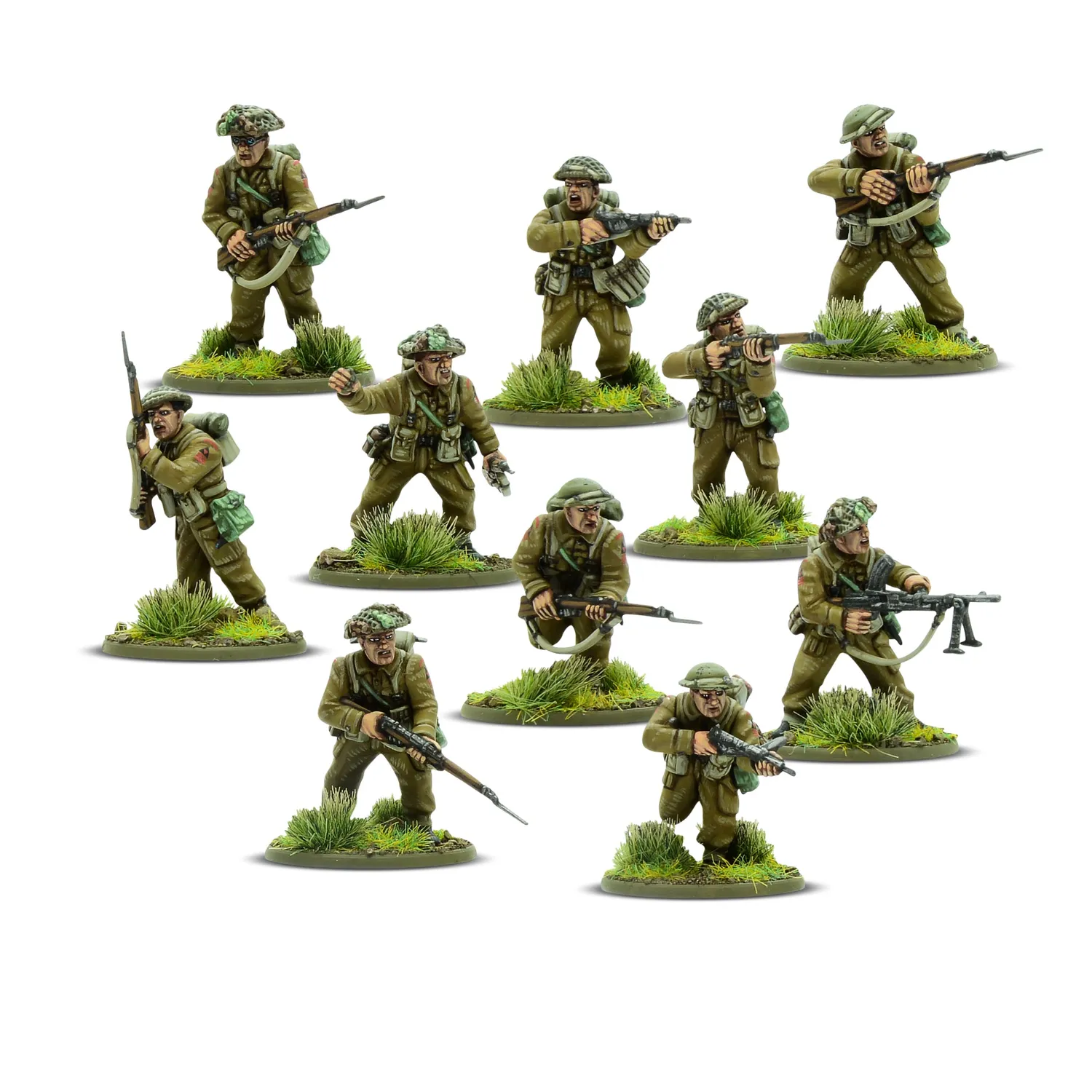 Bolt Action British & Canadian Recce Infantry Platoon figurines + Kangaroo