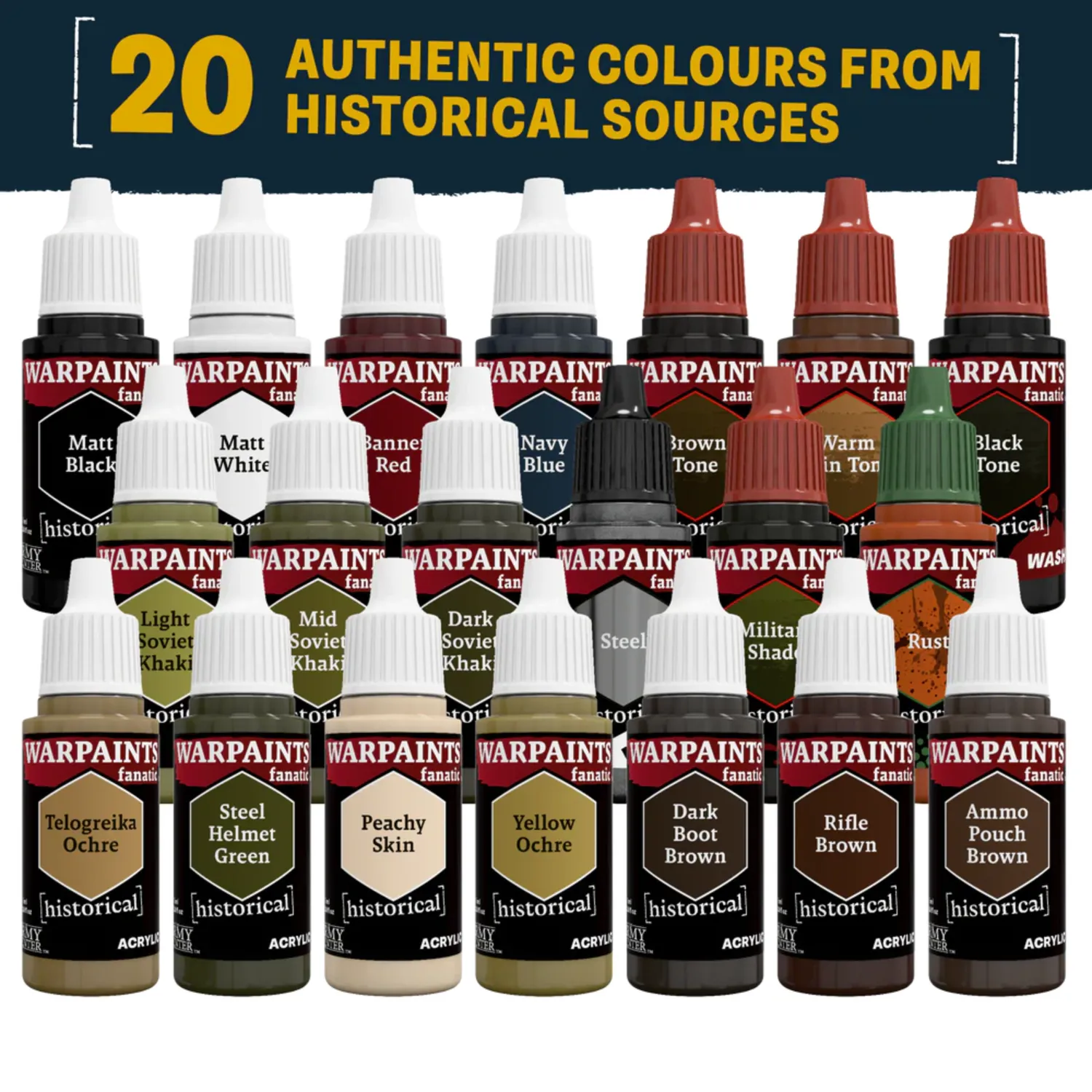 Army Painter Historical: WWII Soviet Union Paint Set peintures 20 flacons 18 ml