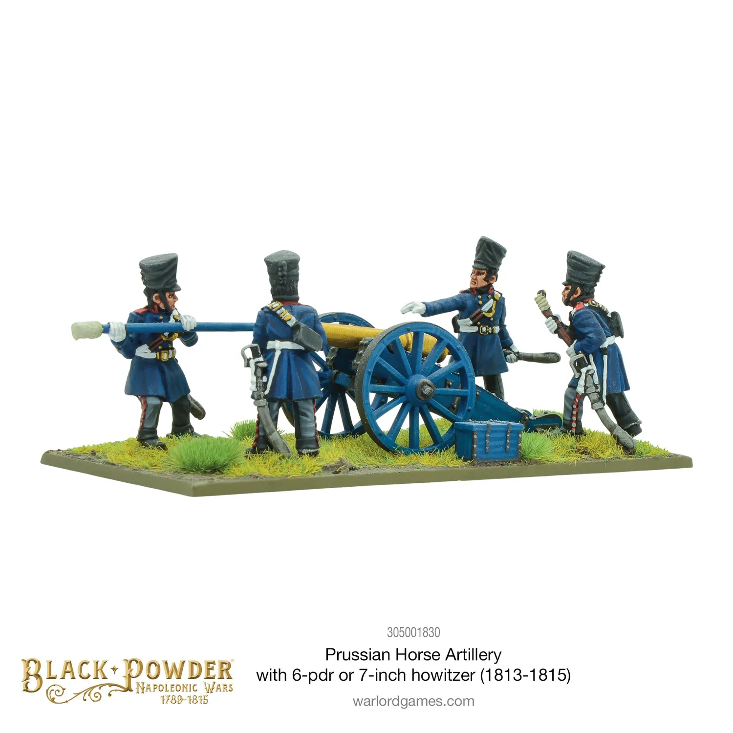 Bolt Action Black Powder artillerie à cheval prussienne 6-pdr figurines métal