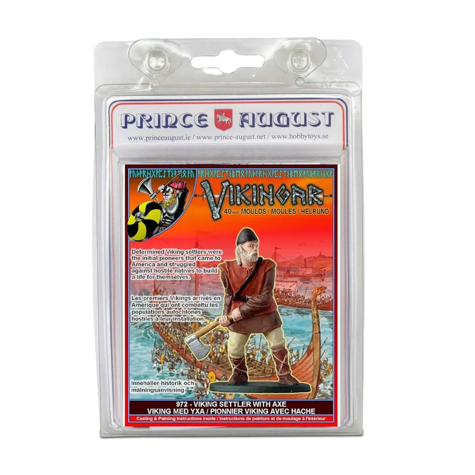Prince August Hobby Colon viking avec hache PA972 moule de moulage métal 40 mm