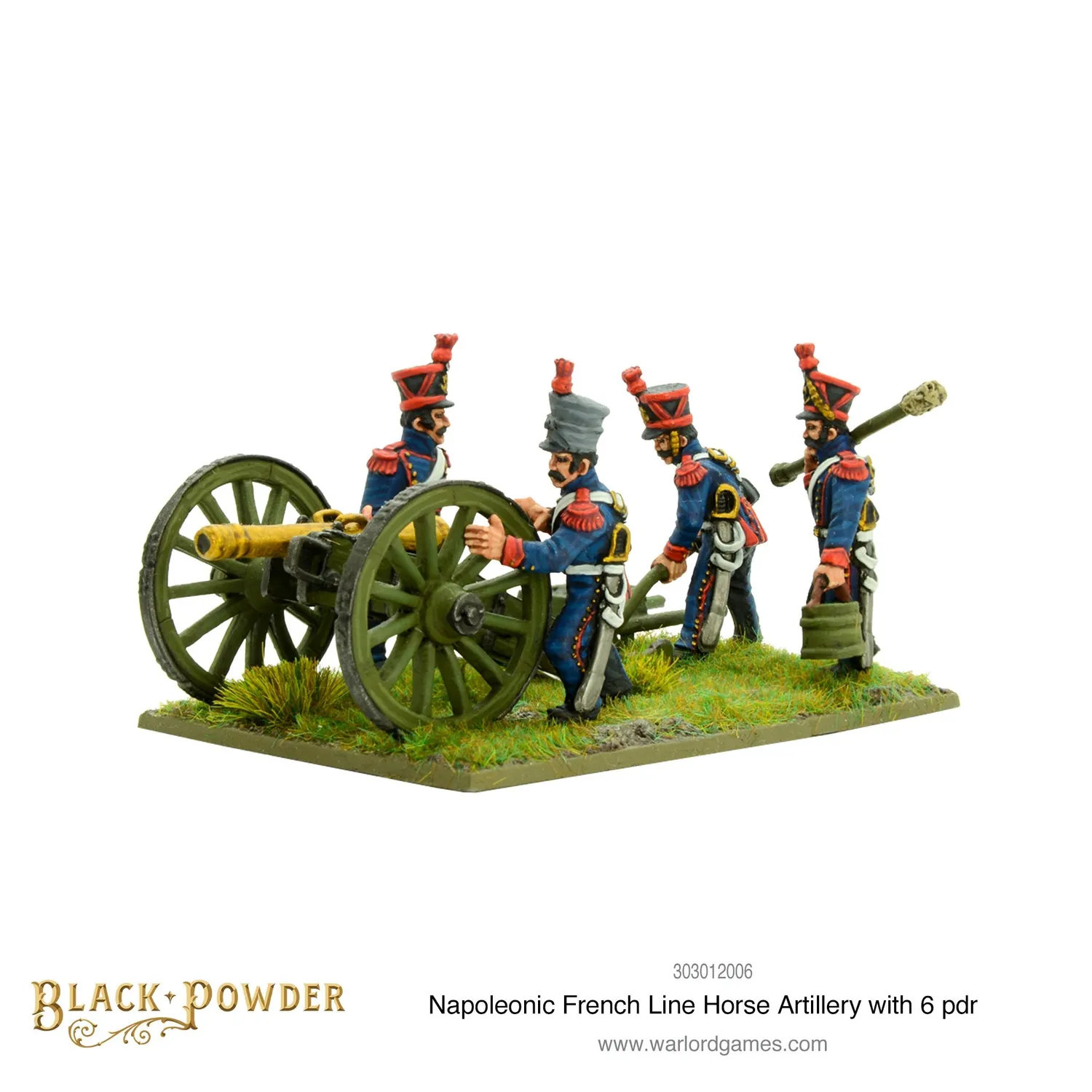 Bolt Action Black Powder Napoleonic French Line Horse Artillery figurines métal