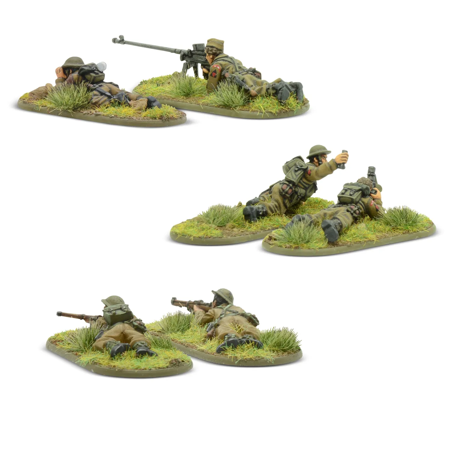 Bolt Action BEF weapons teams équipes d’armes britanniques en résine
