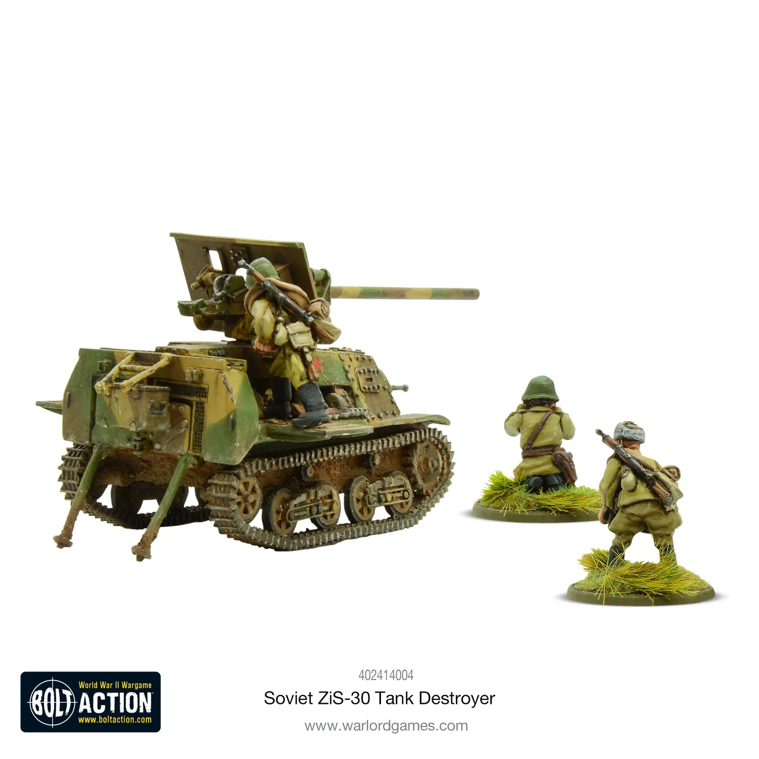 Bolt Action Soviet ZIS-30 Tank Destroyer char résine métal