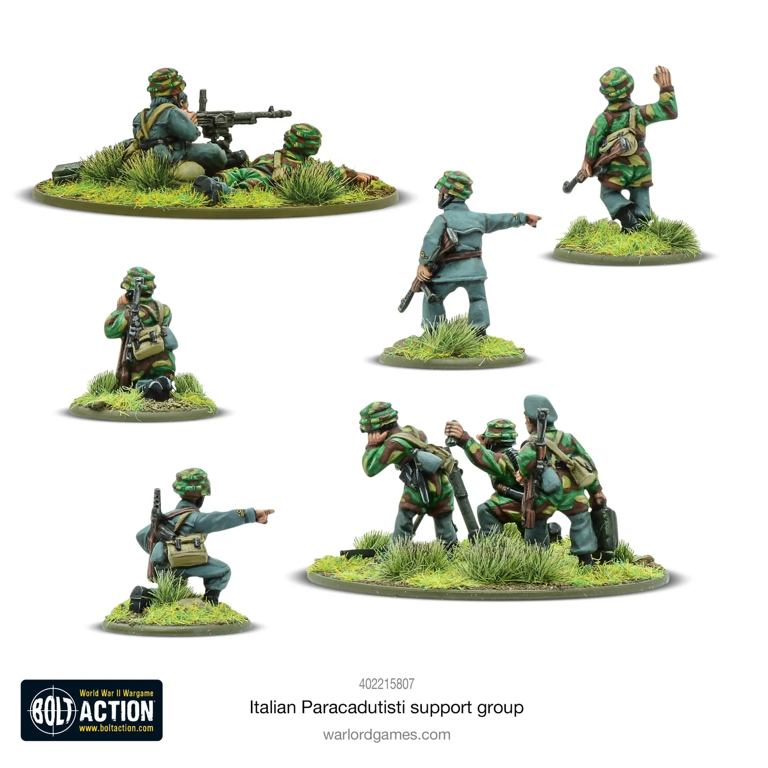 Bolt Action Paracadutisti italiens groupe soutien 10 figurines