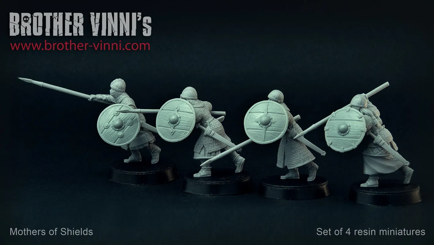 Brother Vinni Female Viking Warriors figurine résine 28mm lot de 4