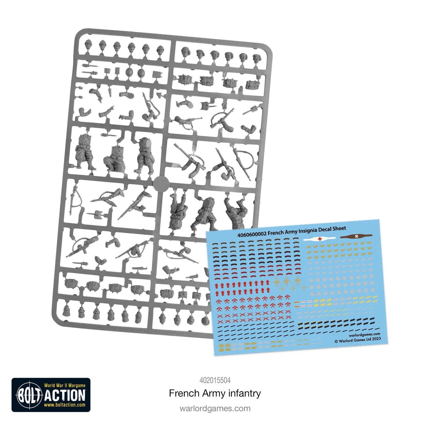 Bolt Action Armée Française infanterie boîte 30 figurines