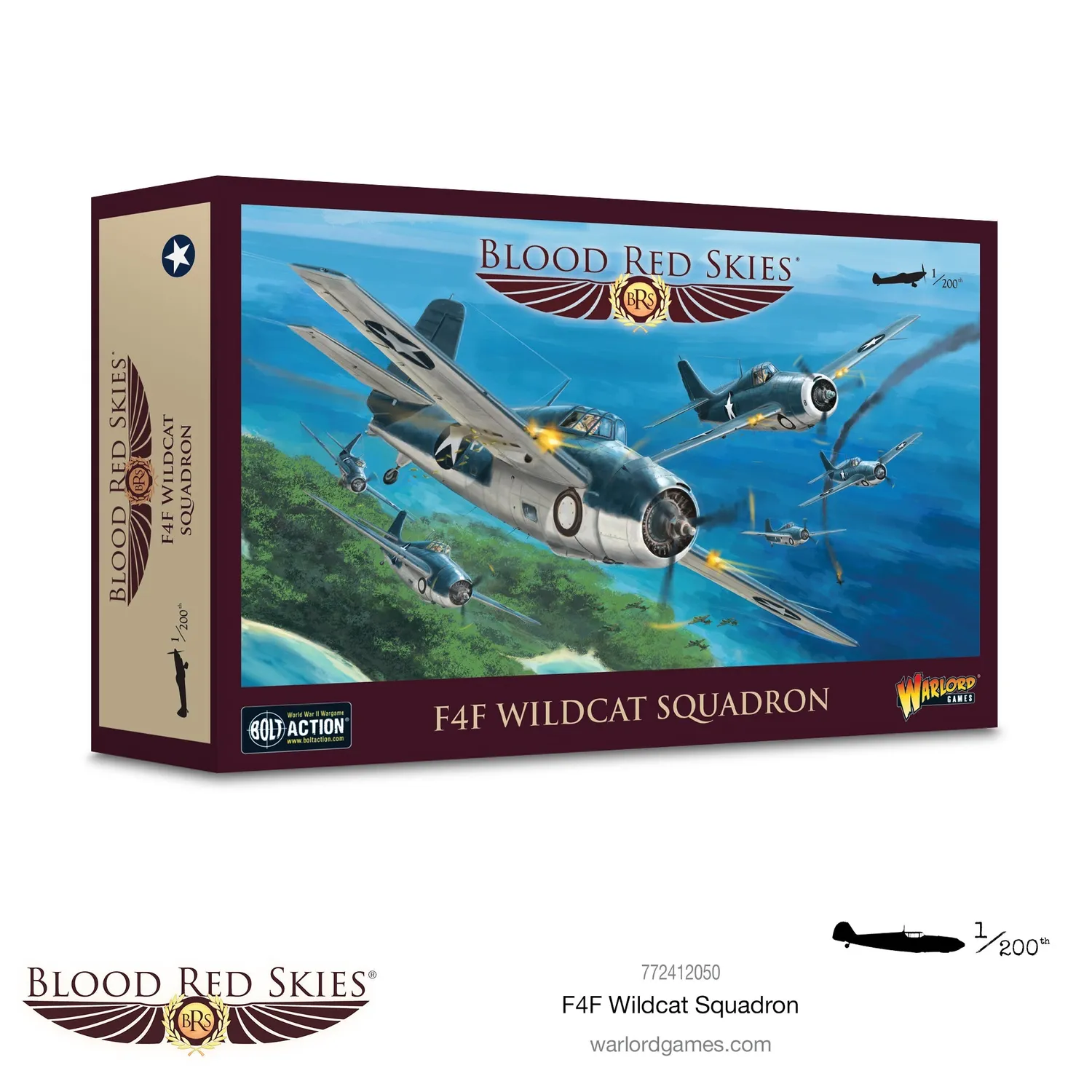 Bolt Action Blood Red Skies F4F Wildcat Squadron 6 avions