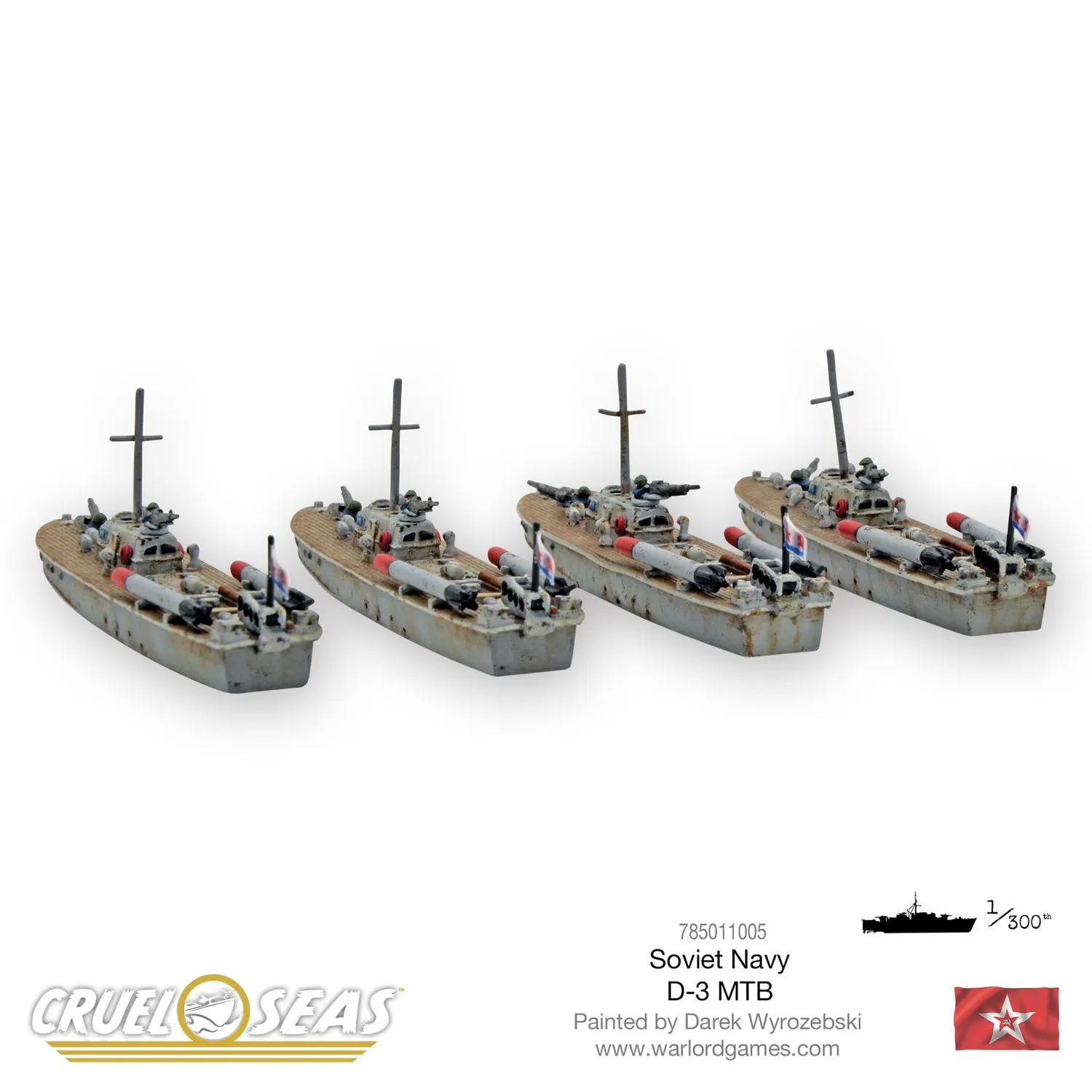Warlord Games Cruel Seas Soviet D-3 MTBs maquette métal