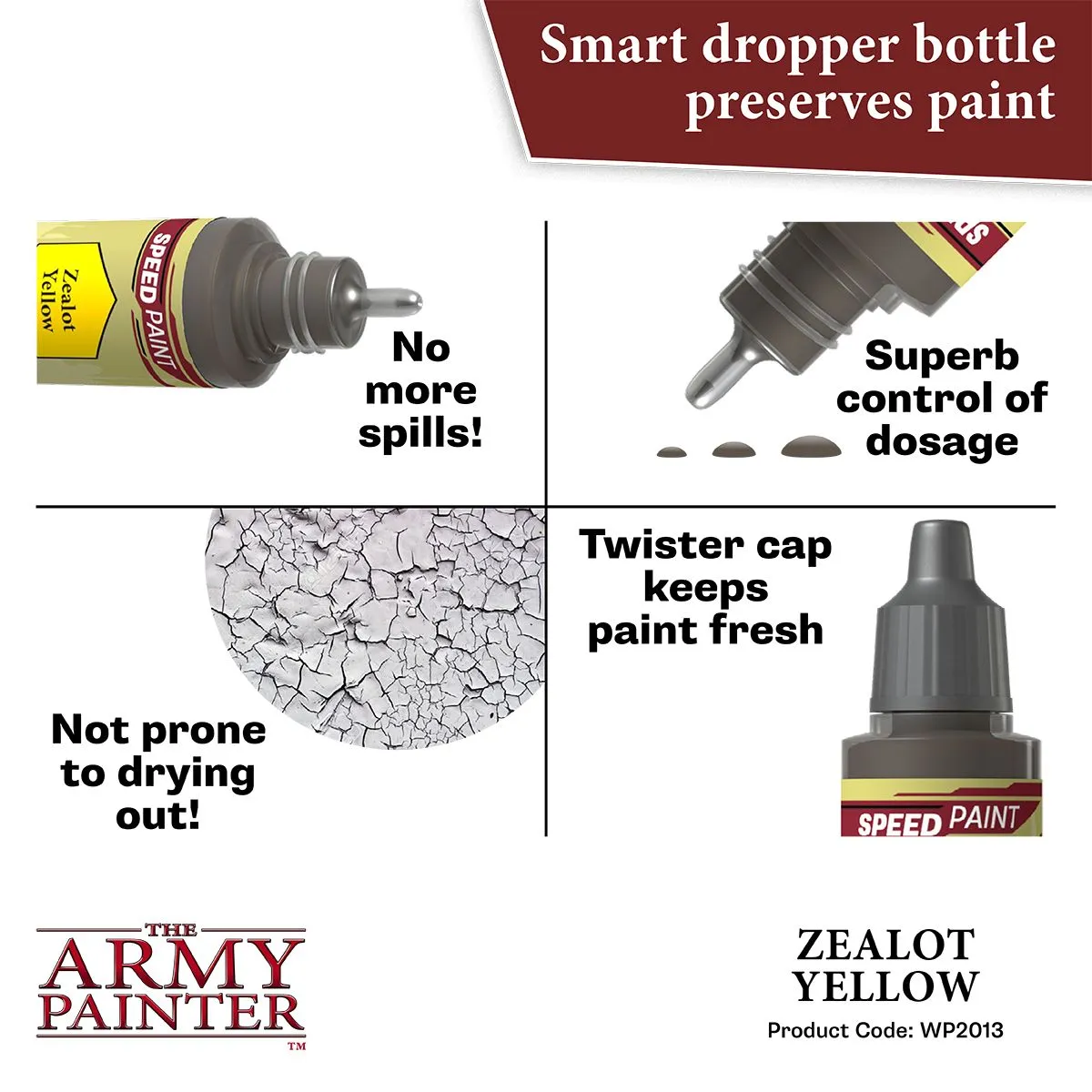 Army Painter Speedpaint Zealot Yellow peinture jaune one-coat