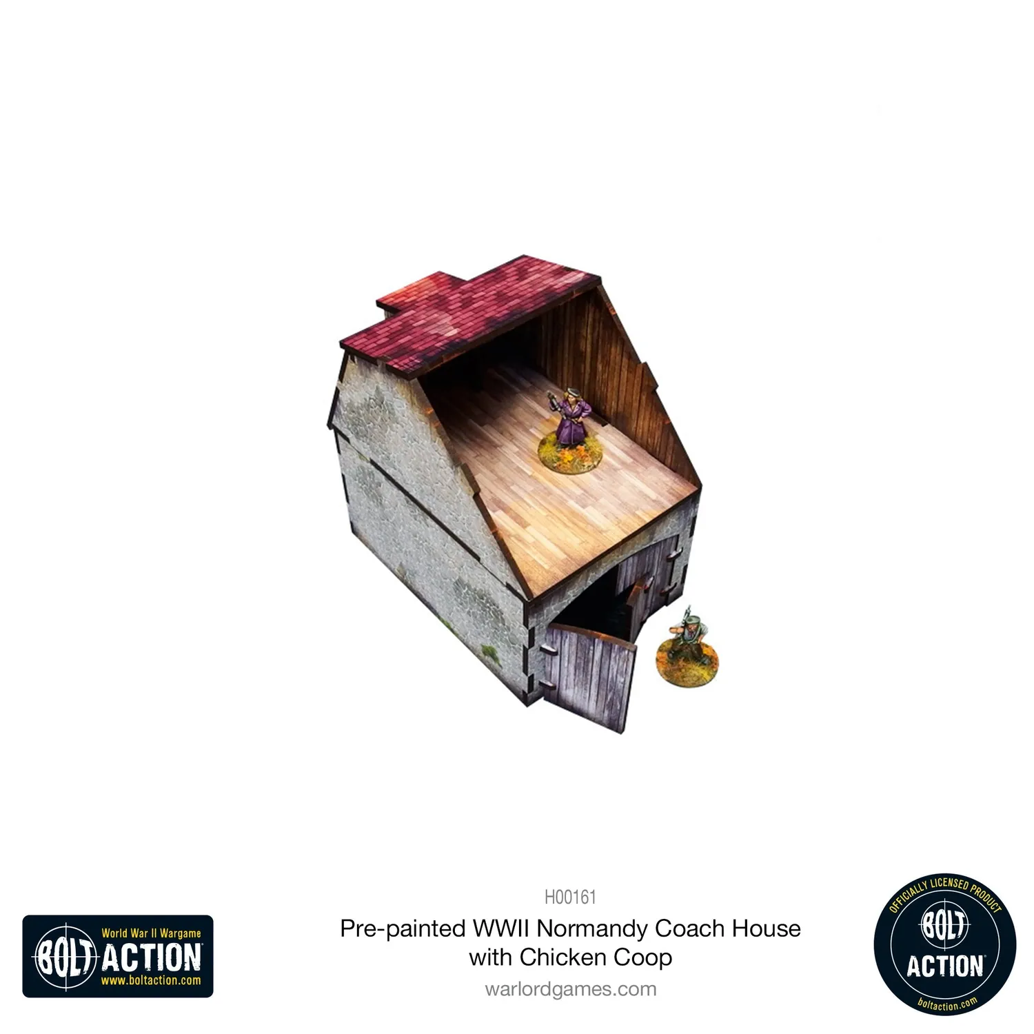 Bolt Action Normandy Coach House with Chicken Coop décor prépeint 28-30 mm